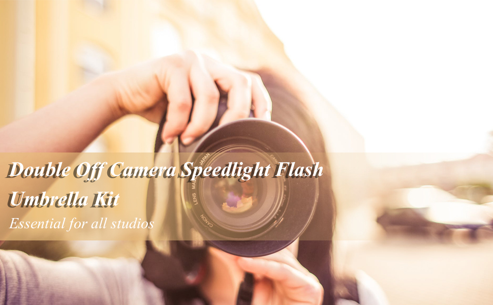 Double Off Camera Speedlight Flash Umbrella Kit