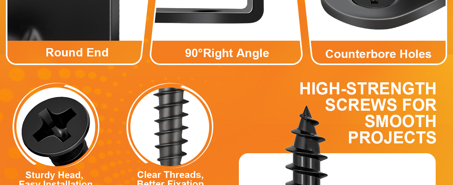 4 Sizes Stainless Steel L Bracket Corner Brace Kit