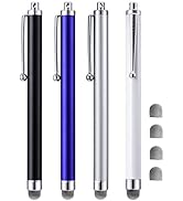 Stylus, 4 Pcs 5.0 Inch Mesh Fiber Tip Stylus Pens for Touch Screen, Compatible with iPad, iPhone,...