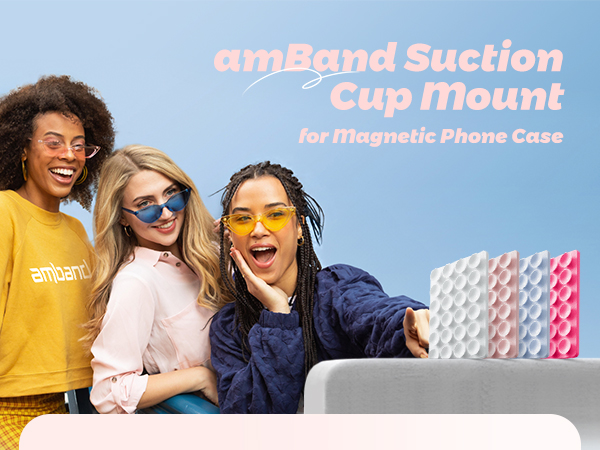 amBand Suction Cup Mount for Magnetic Phone Case