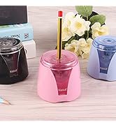 Eagle Electric Pencil Sharpener, Battery Powered, Large Shaving Holders, Carbon Steel Blades, Por...
