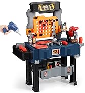 Deejoy Kids Tool Bench with Realistic Tools and Electric Drill, Transformable Kids Tool Set, Todd...