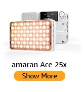 amaran Ace 25x Video Light,25W Bi-Color On-Camera Light Rechargeable LED Photography Light CCT 27...