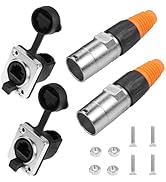 YACSEJAO RJ45 Interface Waterproof Sockets Connector, Right Angle RJ45 Panel Mount IP65 Waterproo...