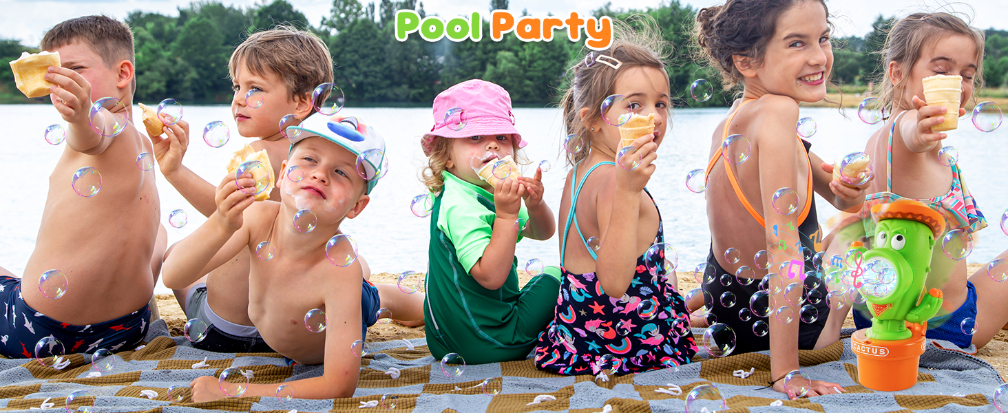 Cactus Bubble Machine for Kids