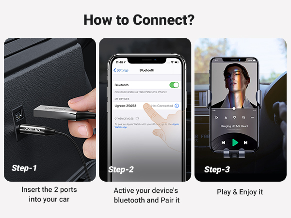 Aux to Bluetooth 5.3 Adapter
