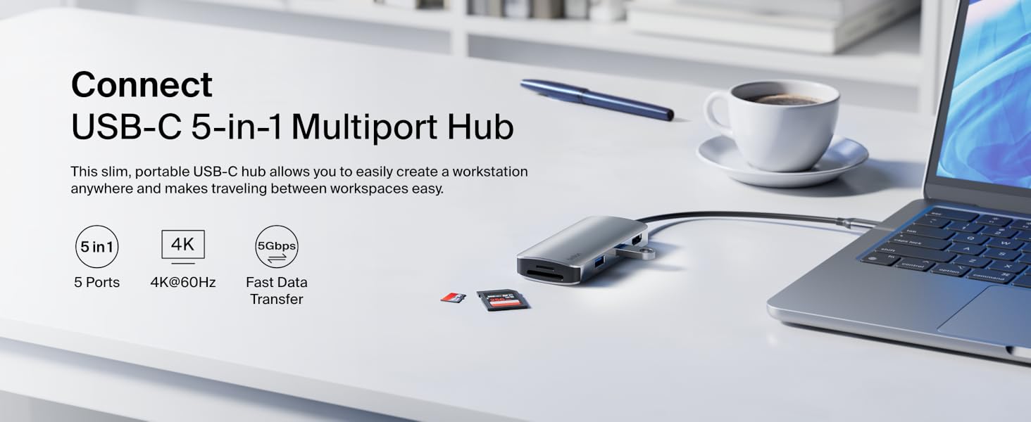 Belkin Connect USB-C 5 in 1 multiport hub