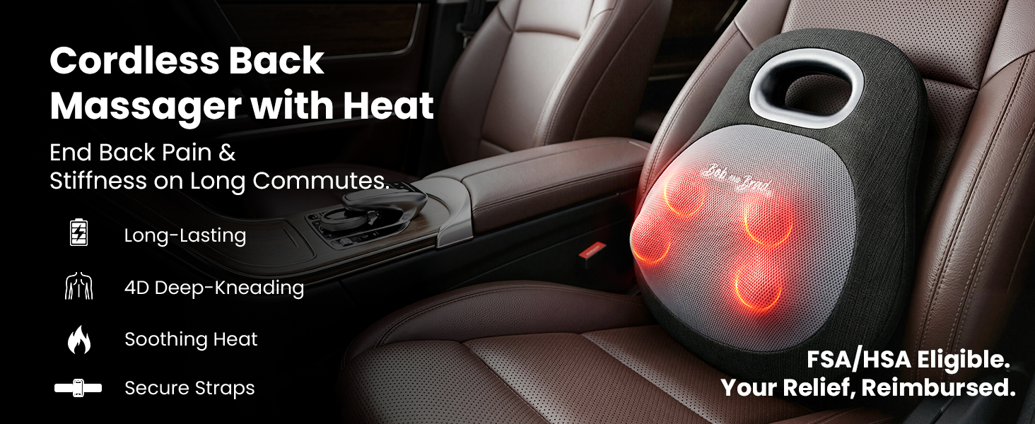 EZBack Go Cordless Back Massager with Heat