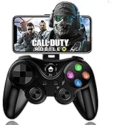 arVin Wireless Game Controller for iOS &amp; Android, Bluetooth Gamepad Joystick with Phone Holder fo...