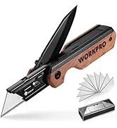 WORKPRO 2-in-1 Folding Knife/Utility Knife, Quick-Change Box Cutter with Belt Clip and Liner Lock...