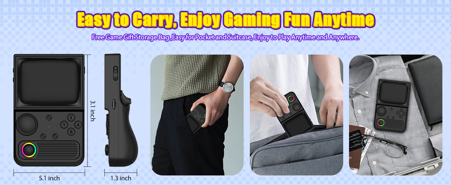 retro handheld game console gaming video consoles stick retroid pocket games hand held gameboy