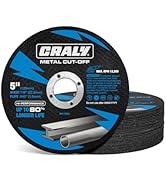 CRALY 5 Inch Cut-Off Wheels for Cutting Metal &amp; Stainless Steel, Professional Grade Ultra Thin Me...
