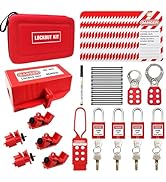 Young Dance 35 pcs Electrical Lockout Tagout Kit - Plug Lockout, Hasps Clamp and Universal Circui...