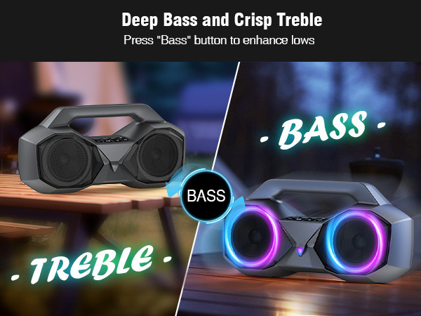 bluetooth speaker with deep bass