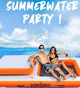 VOFiTNY Inflatable Floating Dock Swim Air Platform Deck Island Raft Water Mat 