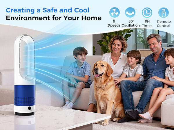 OLIXIS 22&amp;#34; Bladeless Fan