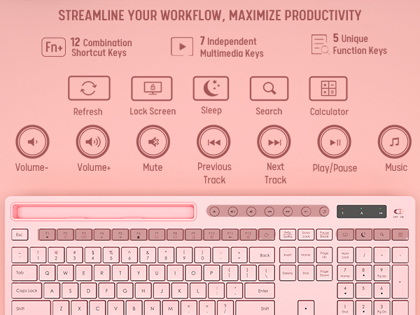 wireless keyboard shortcut keys