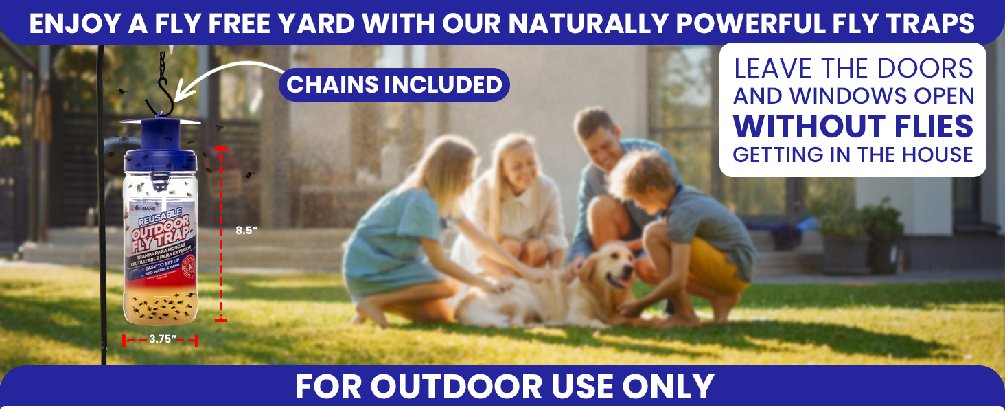 Enjoy a fly free yard with our naturally powerful fly catcher outdoor. Fly traps outdoor hanging