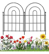 10 Pack Decorative Garden Fence Animal Barrier: 22 in(H) x 10 ft(L) Border Flower Rabbit Garden F...