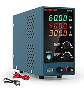 Adjustable DC Power Supply (0-60 V 0-5 A) with Output Enable/Disable Button HANMATEK HM605 Mini V...