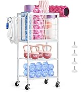 Weight Rack for Home Gym, Workout Equipment Storage Organizer, Home Gym Yoga Mat Storage Rack, We...
