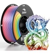 Creality 3D Printer Filament, Rainbow PLA+ Filament 1.75mm, Multicolor PLA Plus Strong Toughness ...