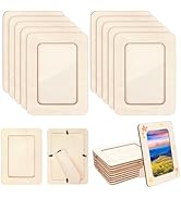 Vmiapxo 10 Pack Wooden Picture Frames for Crafts, DIY Wood Frame Fits 4x6 Photos, Unfinished Stan...