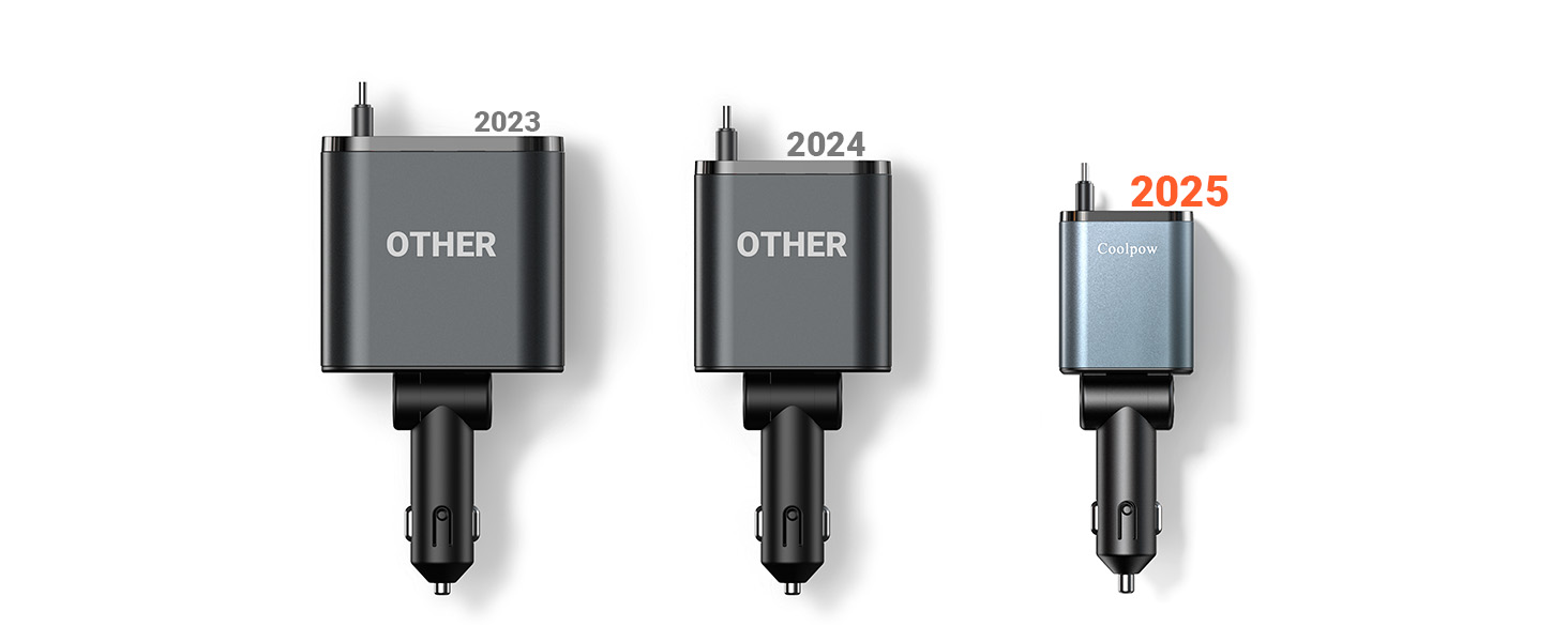 retractable usb c car charger