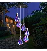Solar Outdoor Lights Hanging Wind Chimes Bulb Decorative Garden Lights LED Waterproof Solar Secur...