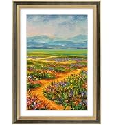 Golden State Art,13x19 Ornate Picture Frame with White Mat for 11x17 Photo or Display 13 x 19 Pri...