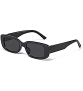 JASPIN Rectangle Sunglasses for Women Men Trendy Y2k Retro 90s Sun Glasses UV400 Protection Cool ...
