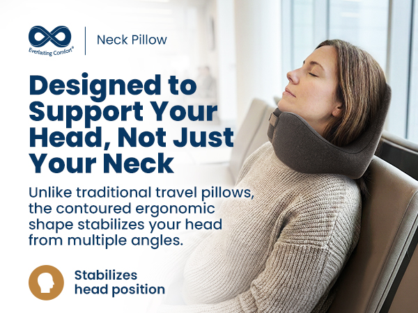 Everlasting Comfort Upgraded Neck Pillow Airplanes