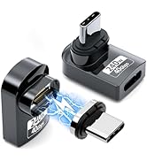 DuHeSin USB C Magnetic Adapter 240W (2 Pack) Right Angle Magnetic USB-C Adapter 24 Pins with USBC...