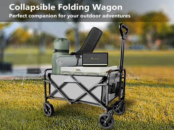 Foldable wagon with small wheel