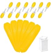 Corn Dishes and Corn Holders Set Kits, PEOUWNES Corn on The Cob Holders, Corn Cob Holders Skewers...