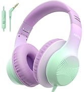 EarFun K3 Kids Headphones, Over Ear Headphones with Microphones, 85/94dB Volume Limit, HD Stereo ...