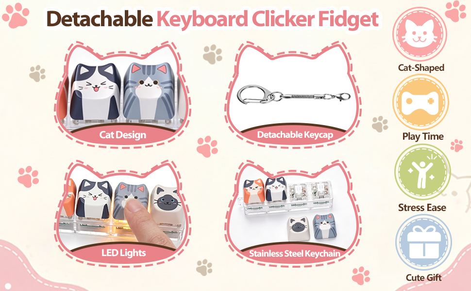 Cat Shape Keyboard Fidget Toy