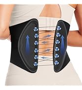 Back Support Waist Trimmer Belt: Adjustable Back Brace Lumbar Support with Pulley System Waist Tr...
