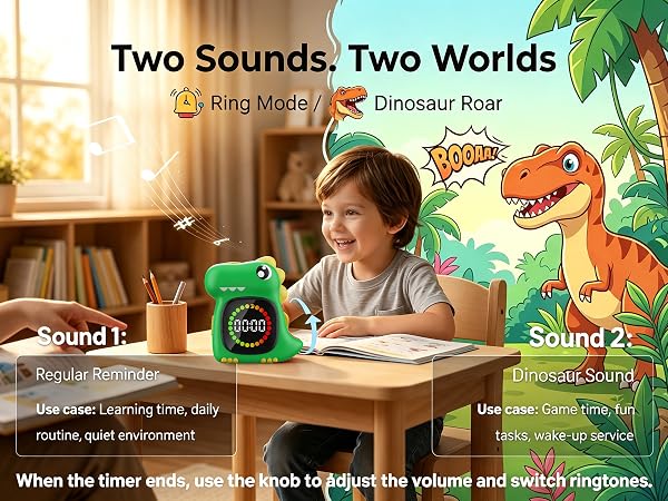 Dual Sound includes dinosaur roar 