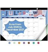 Desk Calendar 2026-2027, 18-Month Calendar Runs from July 2026 to December 2027, Large 17" x 12" ...