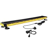 WOWTOU Roof Top Magnetic 80 LED Amber Emergency Strobe Light Bar for Trucks Snow Plows Constructi...