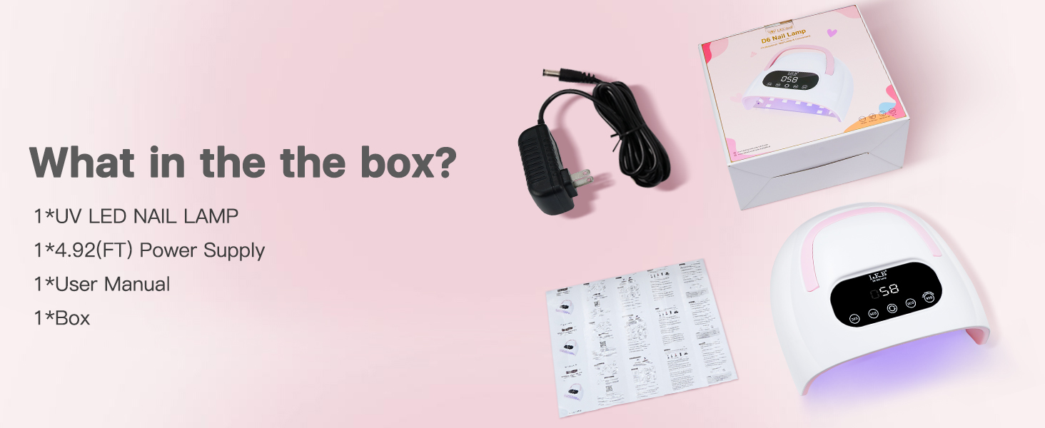 Packaging contents of the nail art lamp