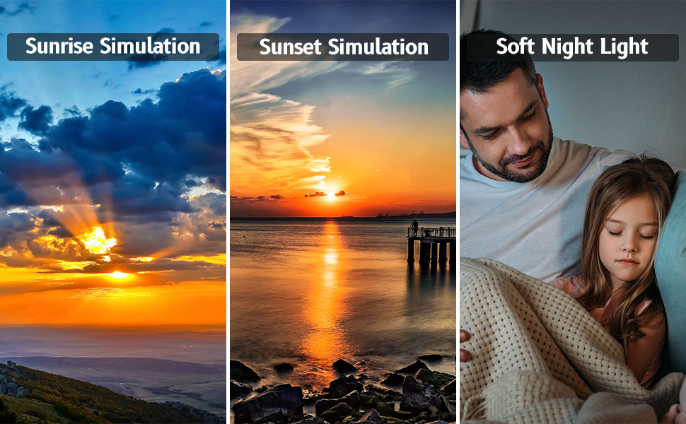 Sunrise and sunset simulation