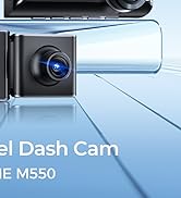 AZDOME M550 Max 4K 3 Channel Dash Cam, 4K+2.5K+1080P Dash Cam Front and Rear Inside Built-in WiFi...