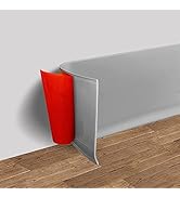 Vinyl Wall Base Baseboard Molding Trim 4" Flexible Self Adhesive Rubber Wall Base Moulding Trim P...