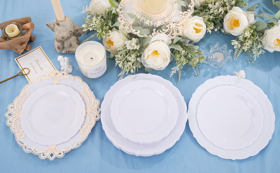 White Plastic Plates