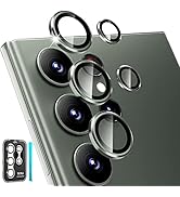 [3+2Pcs] CloudValley for Samsung Galaxy S23 Ultra Camera Lens Protector, 9H Tempered Glass + Alum...