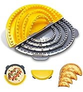 Adjustable 4 In 1 Empanada Maker Press - 4/6/8/10 Inch Large Tortilla Sealer with Steel Cutting B...