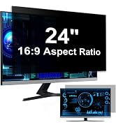 [2-Pack] 24 Inch Computer Privacy Screen Filter for 16:9 Widescreen Monitor, Removable Eye Protec...