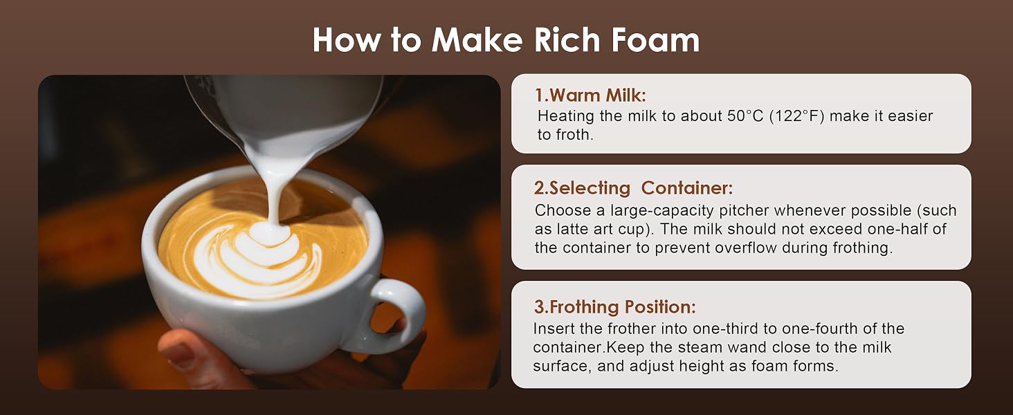 ToWinSom milk frother black